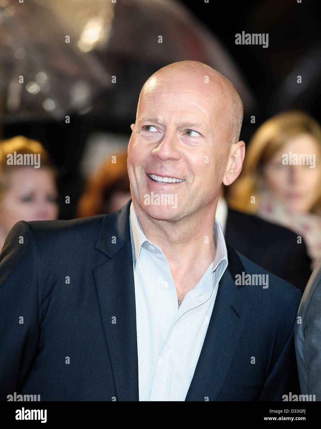 Bruce Willis, Actor attends the UK Premiere of A Good Day To Die Hard on 07/02/2013 at The Empire Leicester Square, London. Persons pictured: Bruce Willis. Picture by Julie Edwards Stock Photo