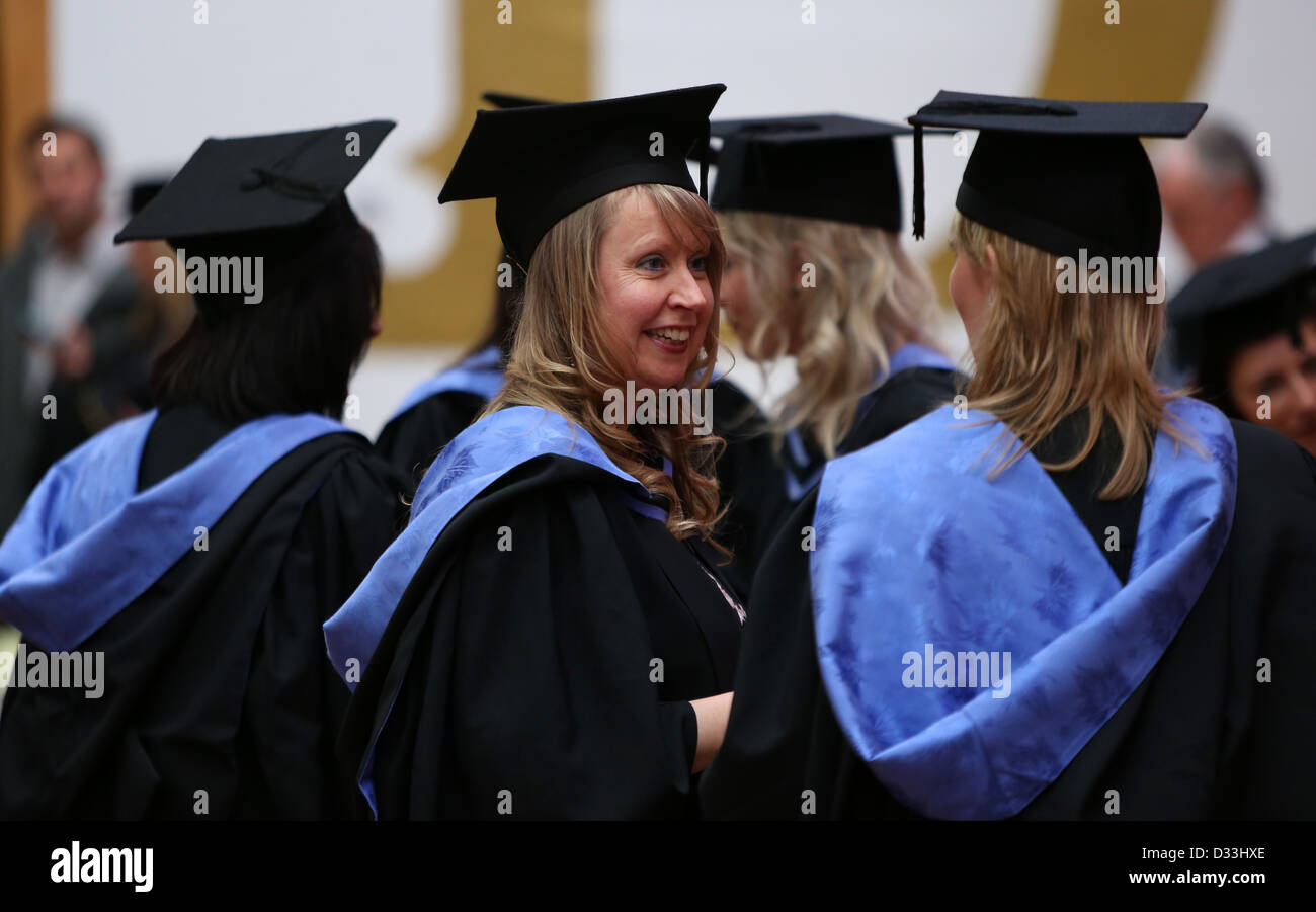 Brighton university students attend there graduation ceremony at the Dome in Brighton. Stock Photo