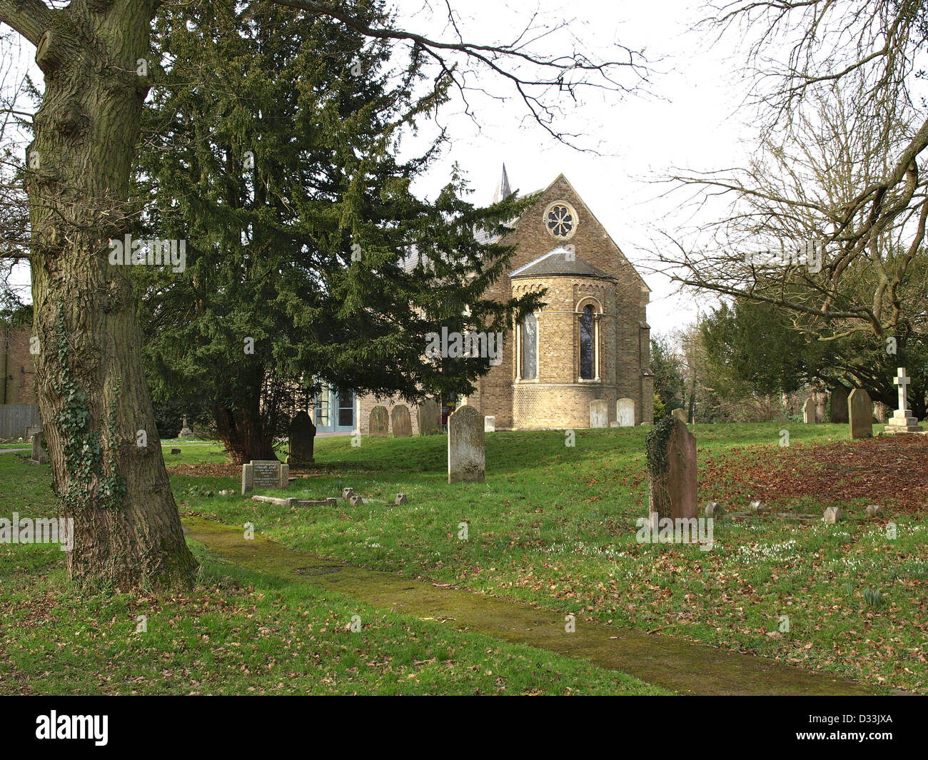 St Marks church yard in Colney Heath, St Albans, Hertfordshire, UK