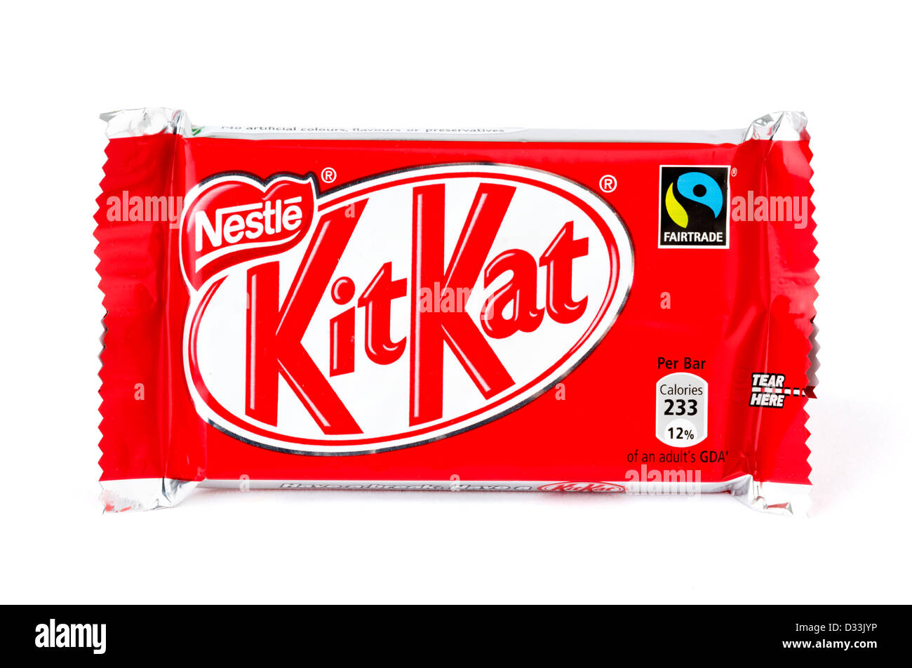 4 Finger Kit Kat chocolate bar Stock Photo