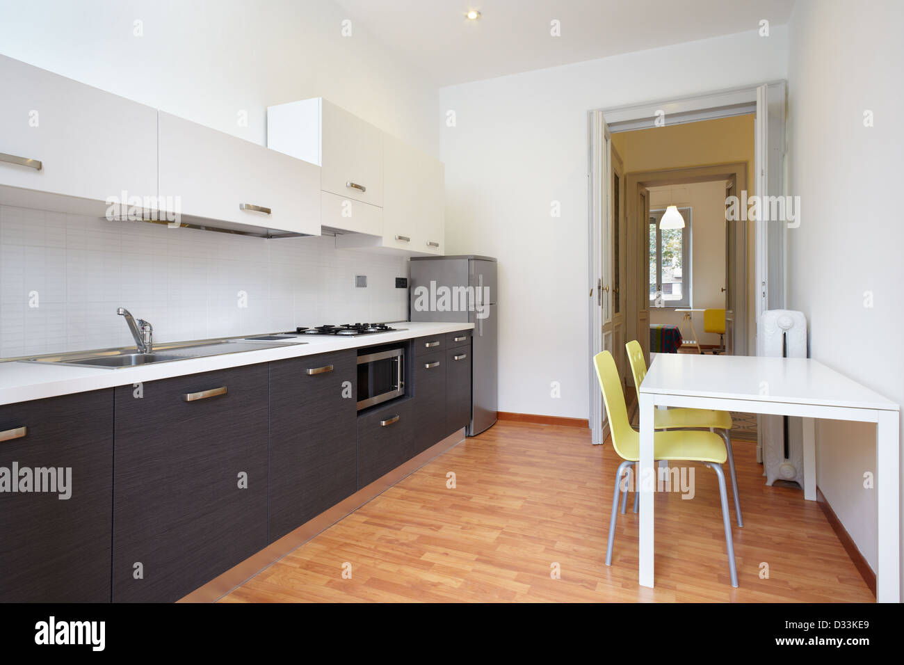 Kitchen in new modern apartment Stock Photo