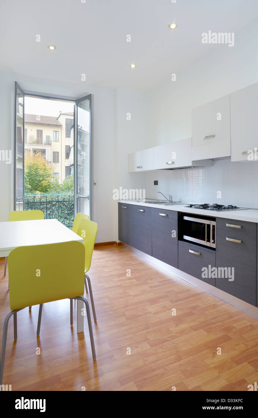 Kitchen in new modern apartment Stock Photo