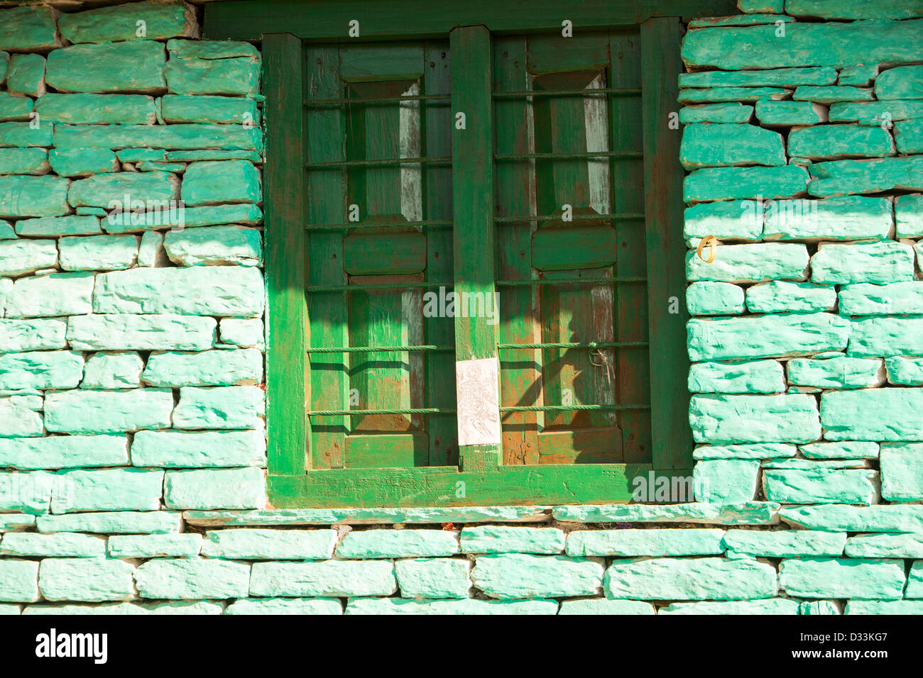 A colourful house in the Annapurna Himalayas, nepal Stock Photo Alamy