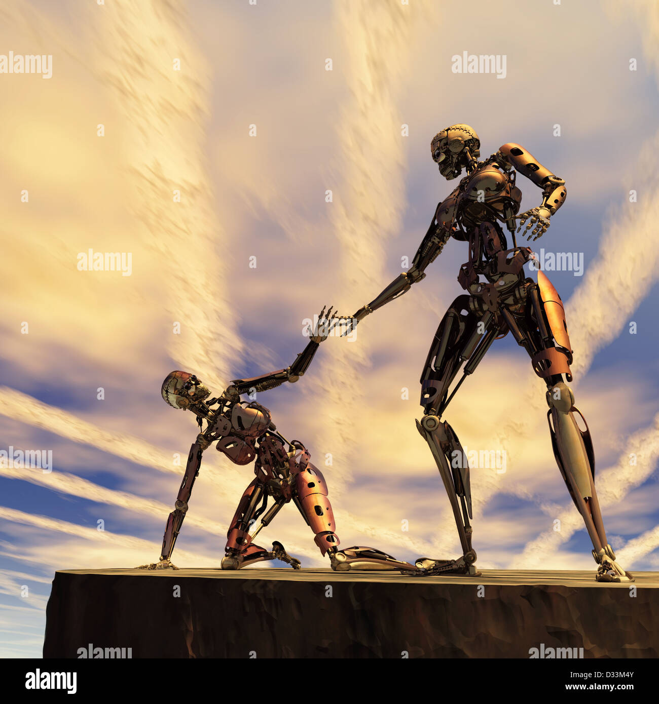 Concept artificial intelligence helps hi-res stock photography and ...