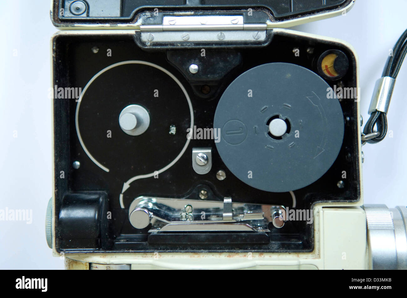 Old standard eight cine camera with unused reel of film Stock Photo - Alamy