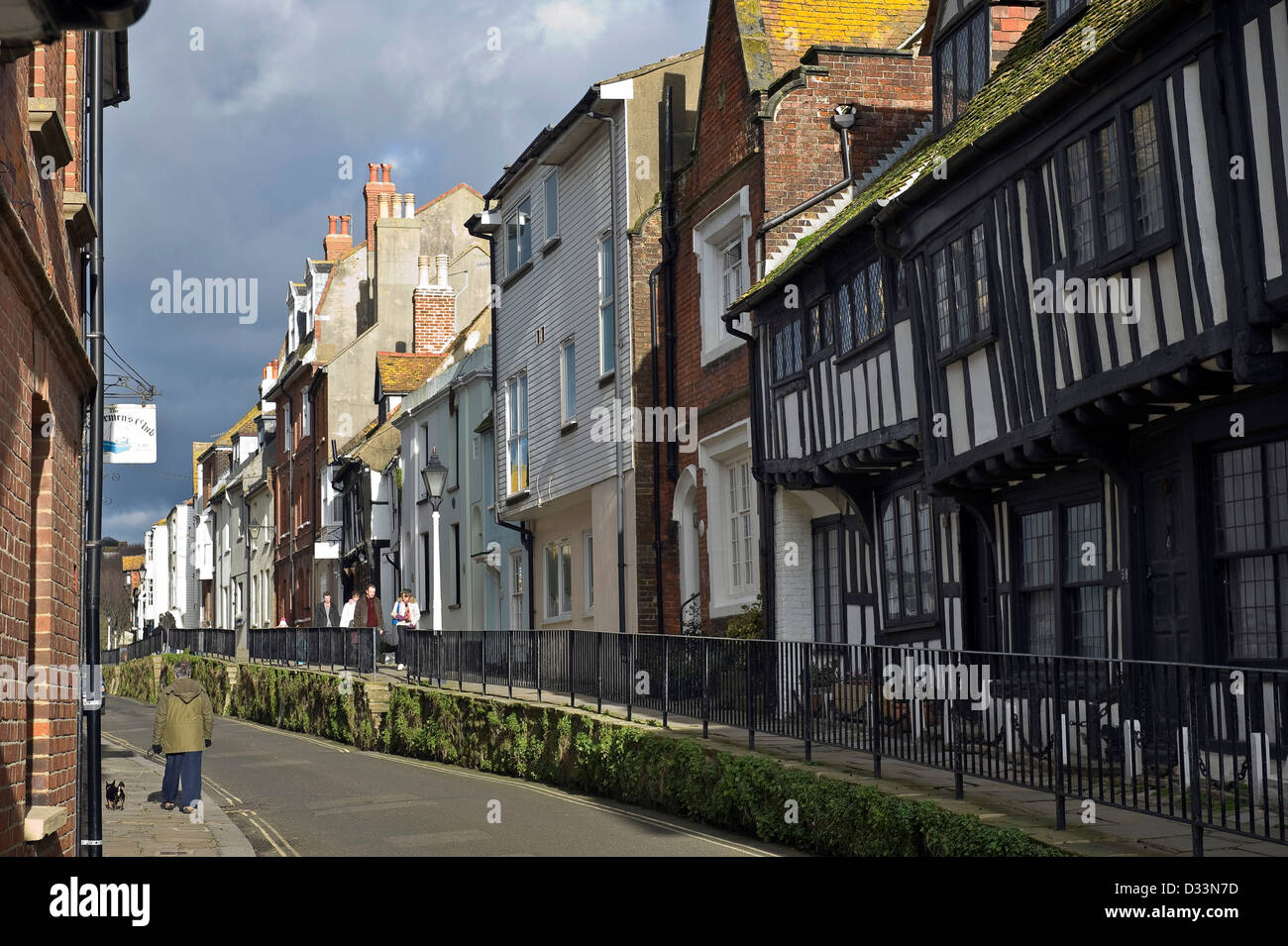 Old 17th and 18th Century houses in Hasting Old Town, East Sussex, UK