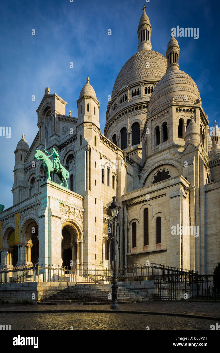 The Basilica of the Sacred Heart of Paris, commonly known as Sacré-Cœur Basilica, in Paris, France Stock Photo