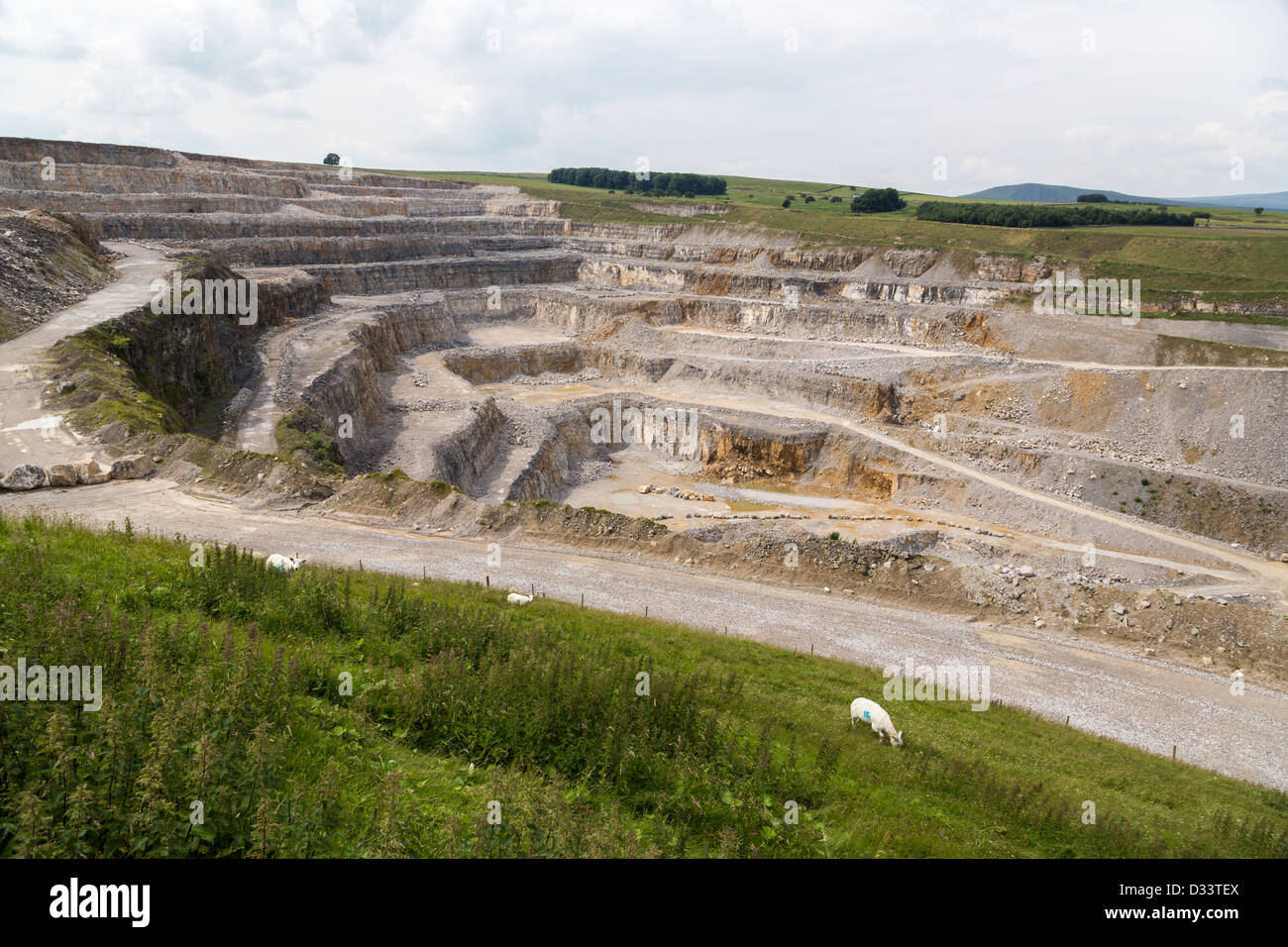 Quarry supplying Hope Cement works near Castleton in the Peak district