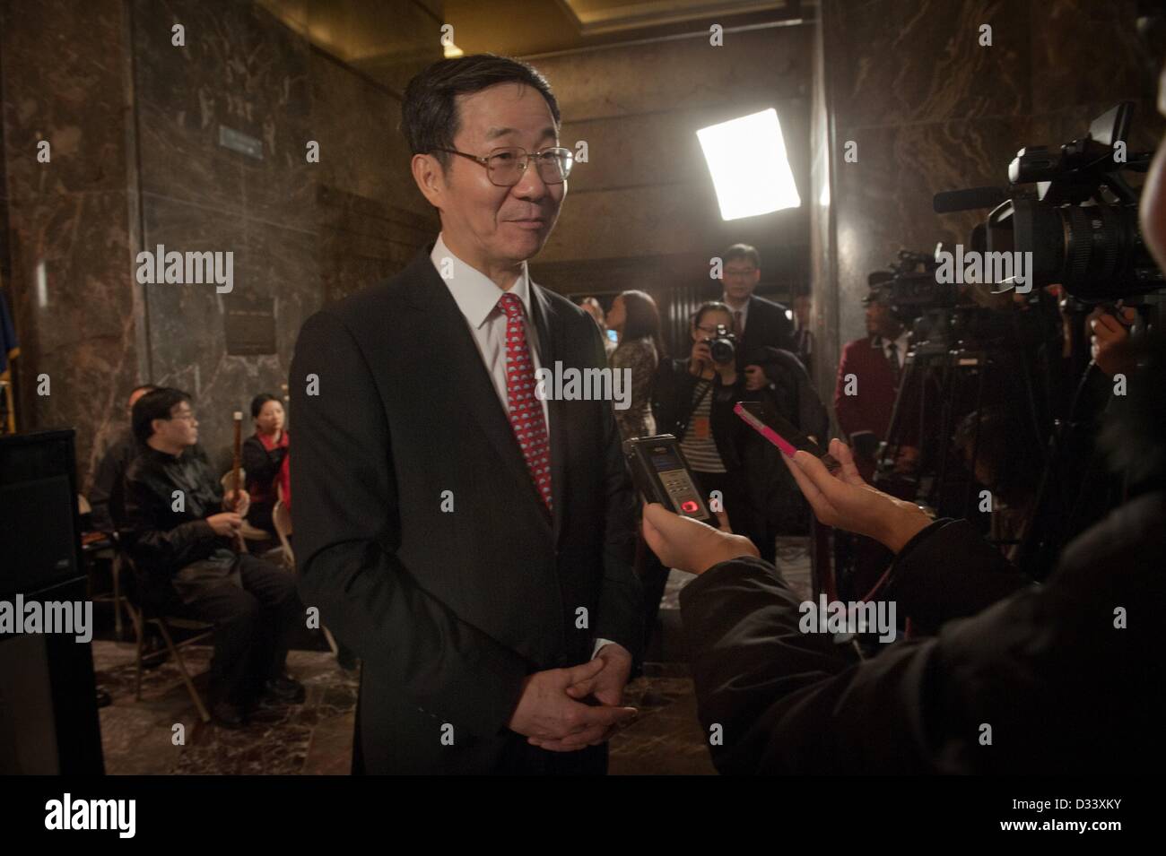 New York Usa 8th February 2013 Ambassador Sun Guoxiang Consul New York Usa 8th February 2013 Ambassador Sun Guoxiang Consul