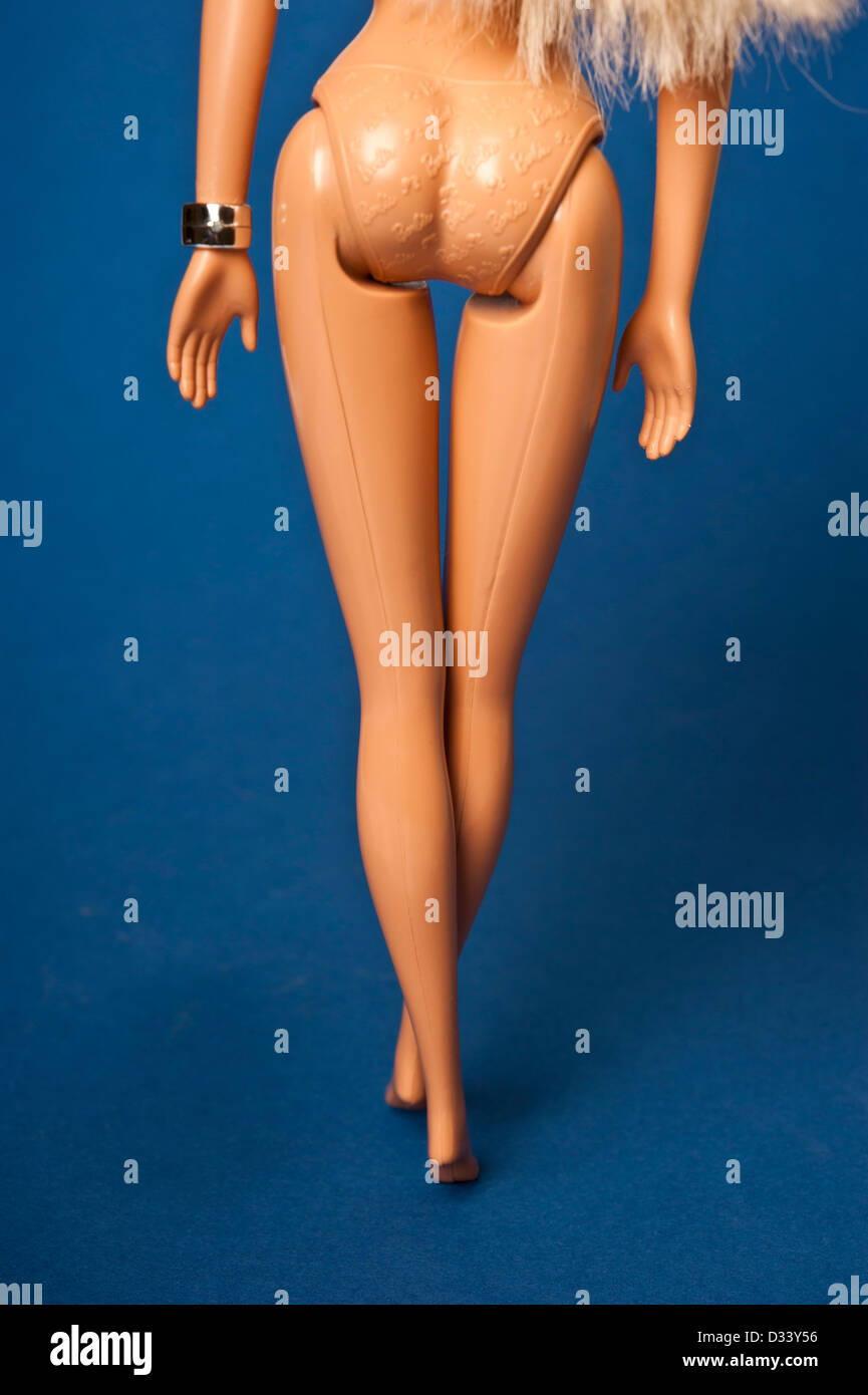 Barbie doll naked, legs buttock -