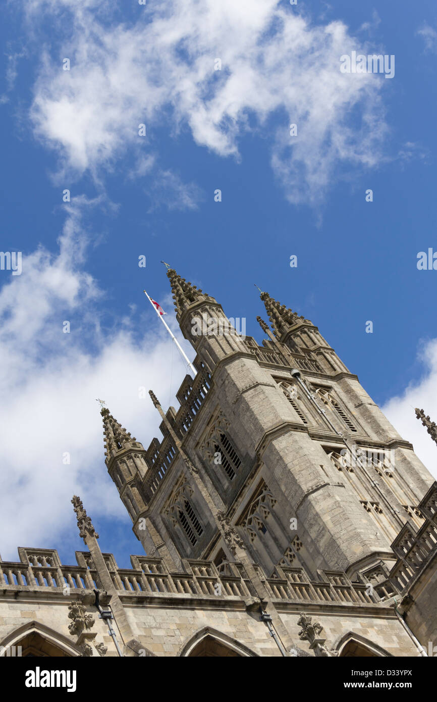 Bath Abbey tower south west exterior. Bath Abbey tower south west exterior. The 17th century ...
