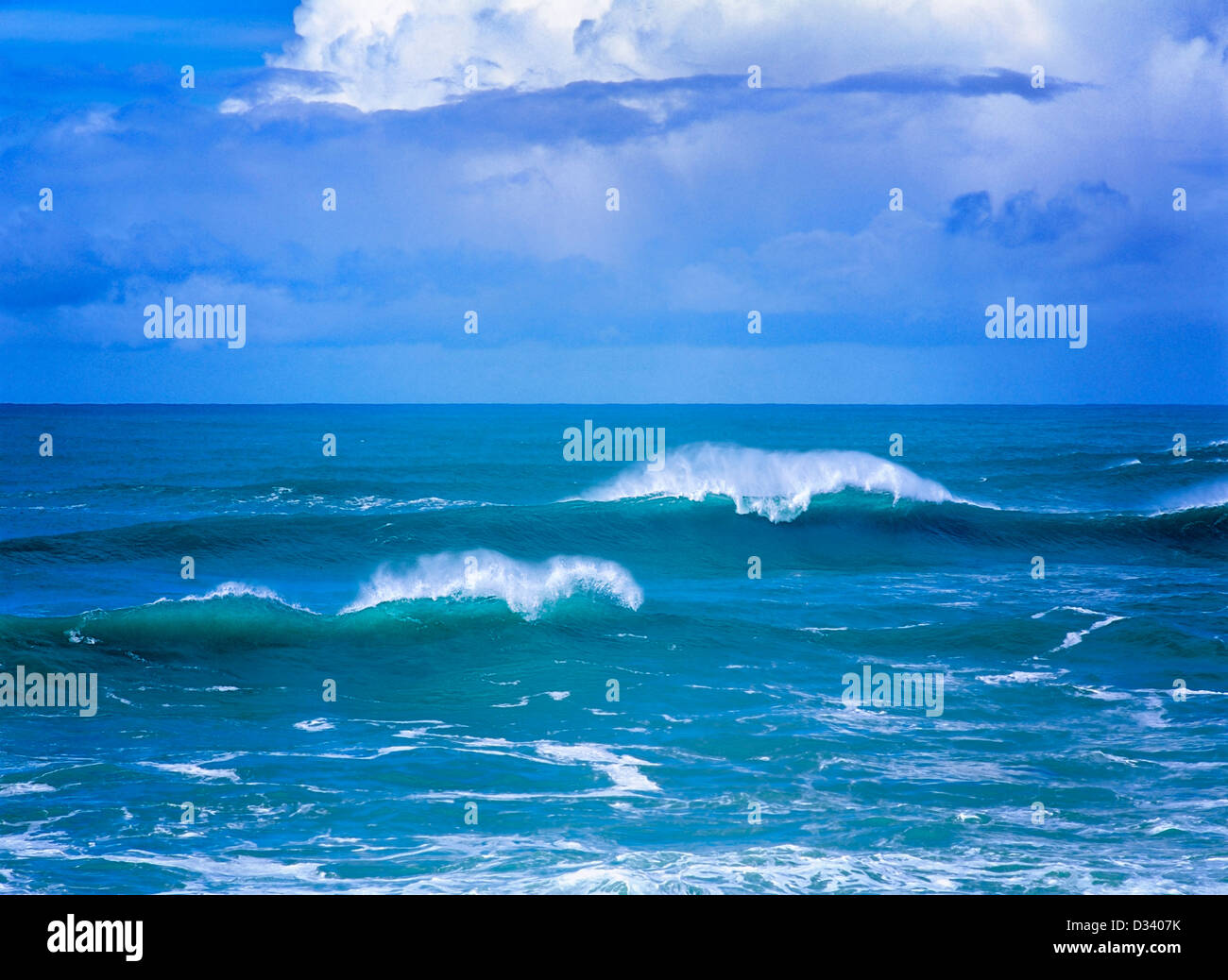 Ocean waves near Newport, Oregon. Stock Photo