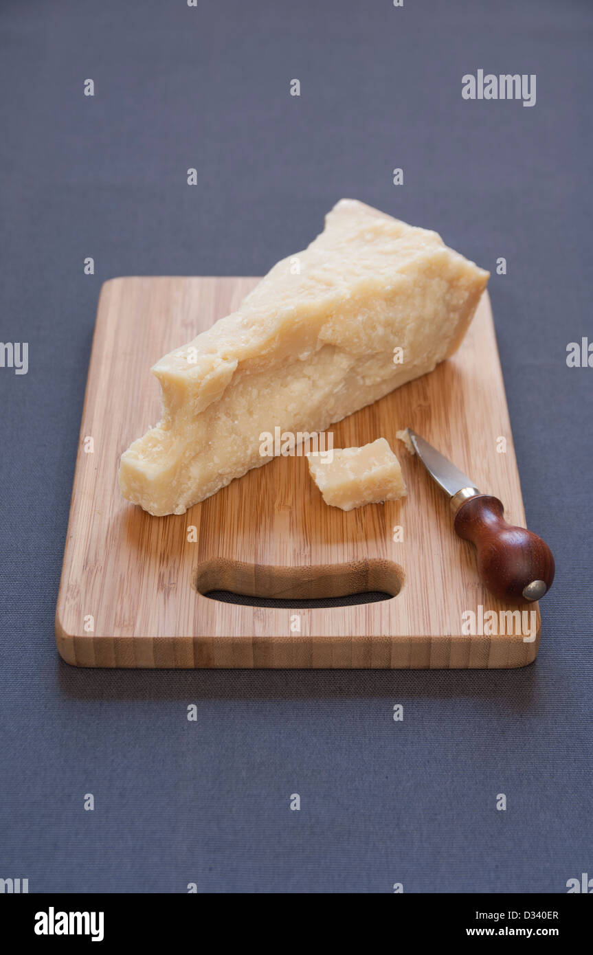 Close-up view of Italian Parmesan Cheese Stock Photo