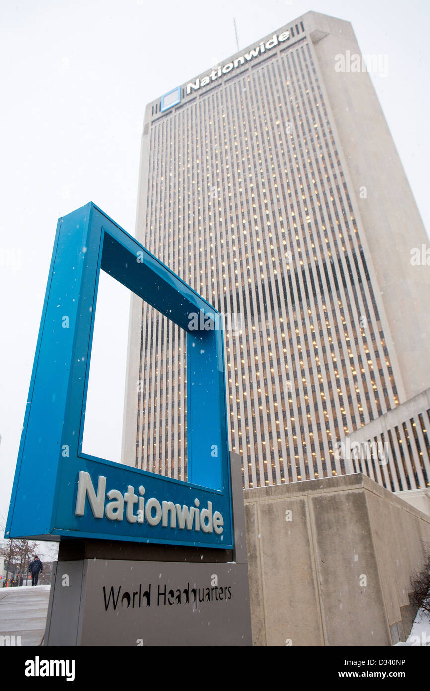 The headquarters of Nationwide Mutual Insurance Company. Stock Photo