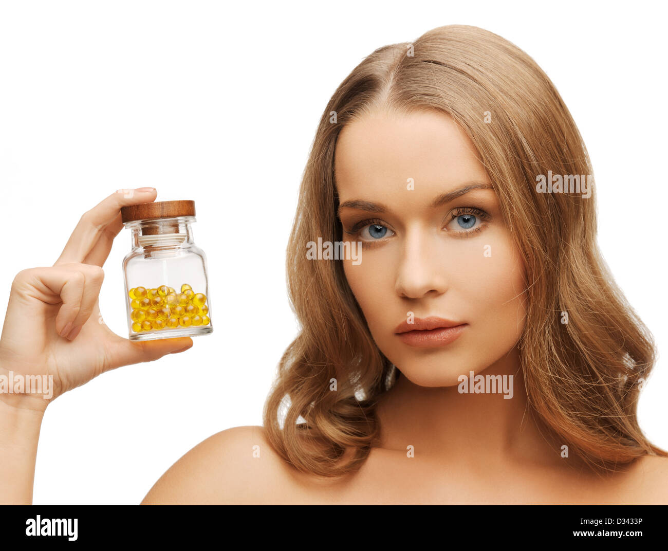 woman with vitamins Stock Photo - Alamy
