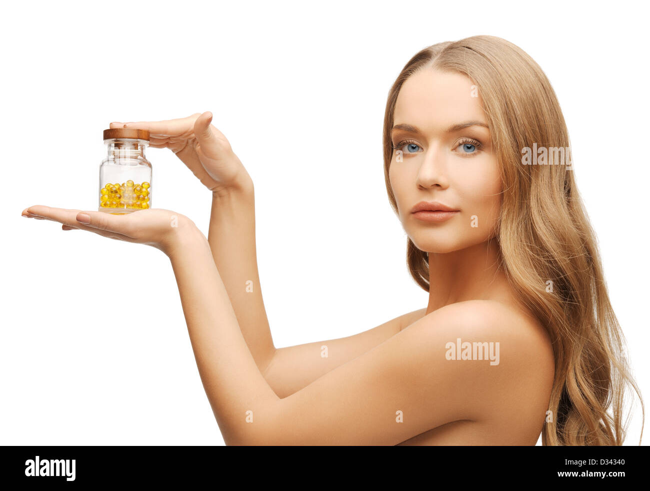woman with vitamins Stock Photo - Alamy