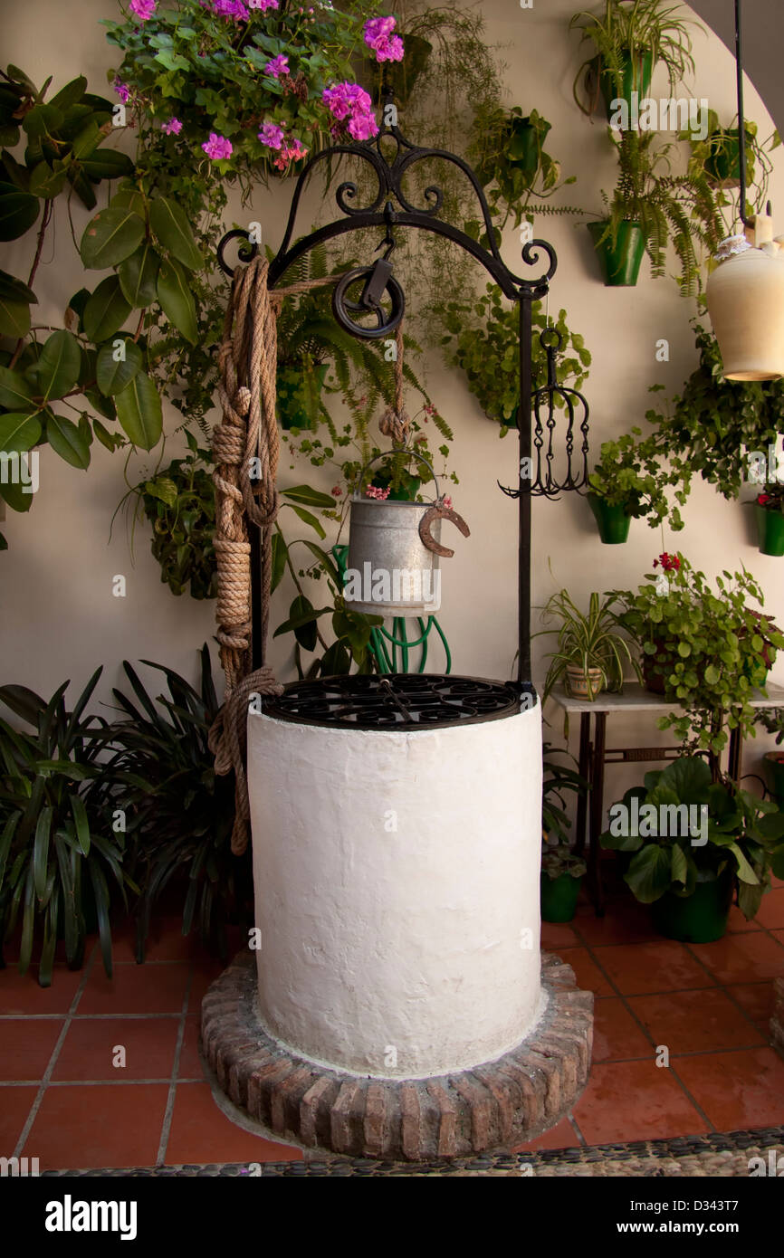 Typical Spanish well Stock Photo Alamy