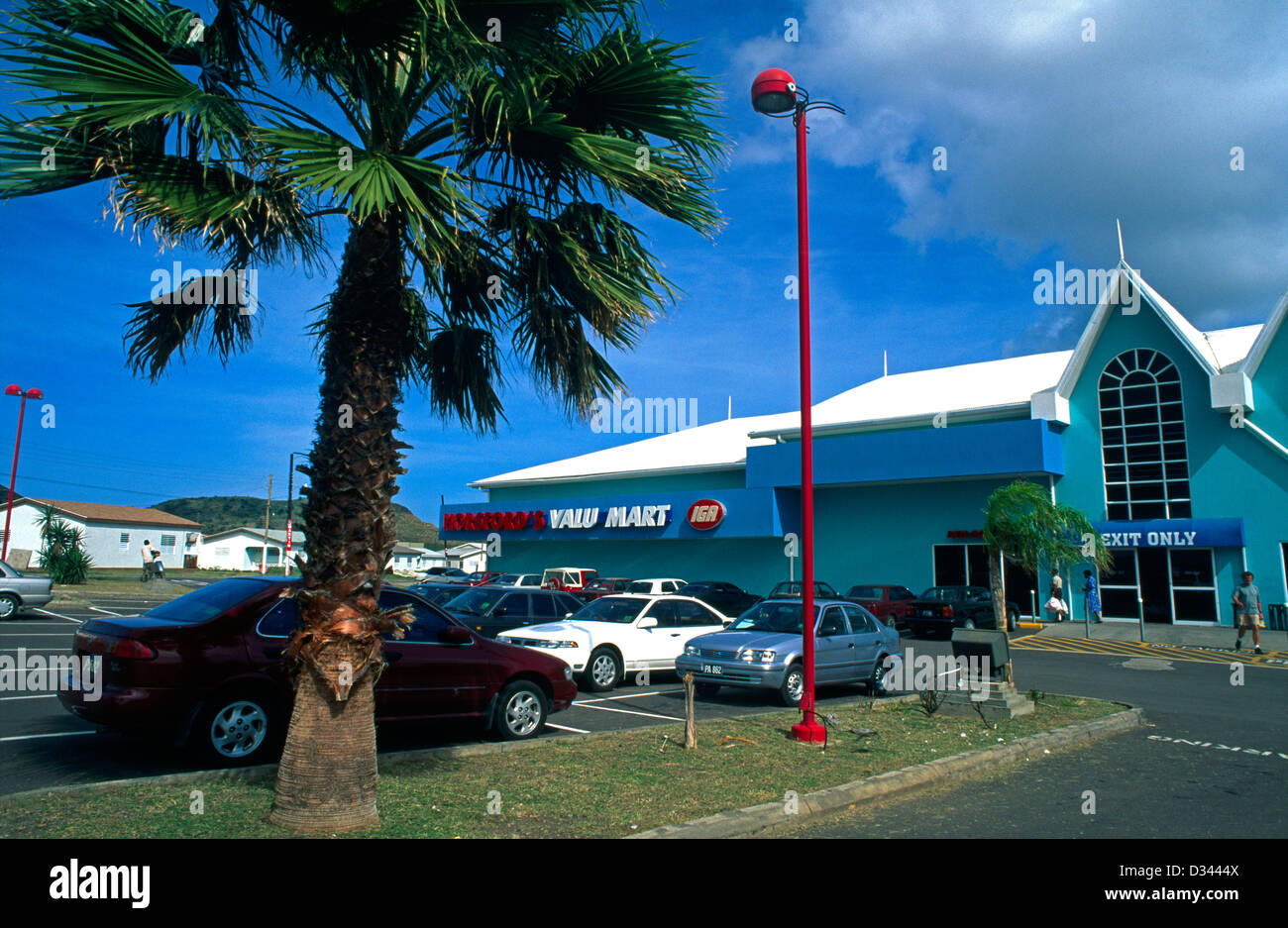 Car Park & Supermarket Frigate Bay St Kitts Stock Photo Alamy