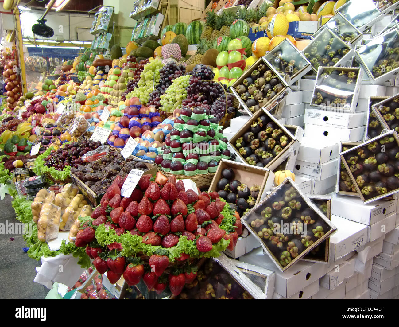 Municipal Market (São Paulo, Federative Republic of Brazil) Stock Photo