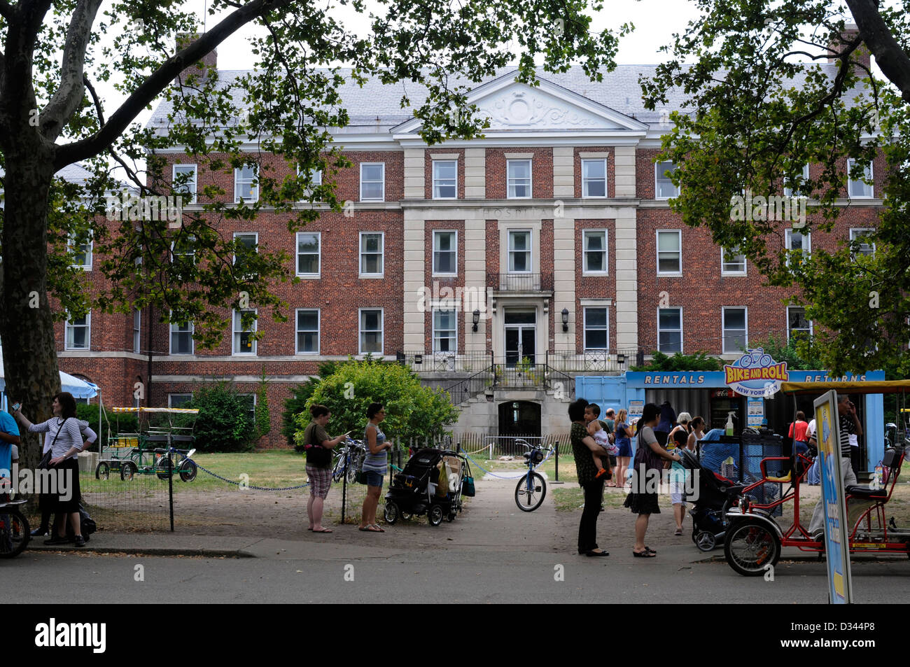 Once home to the Coastguard, Governors Island is now a deserted, idyllic island minutes away from Manhattan, New York City. 2012 Stock Photo