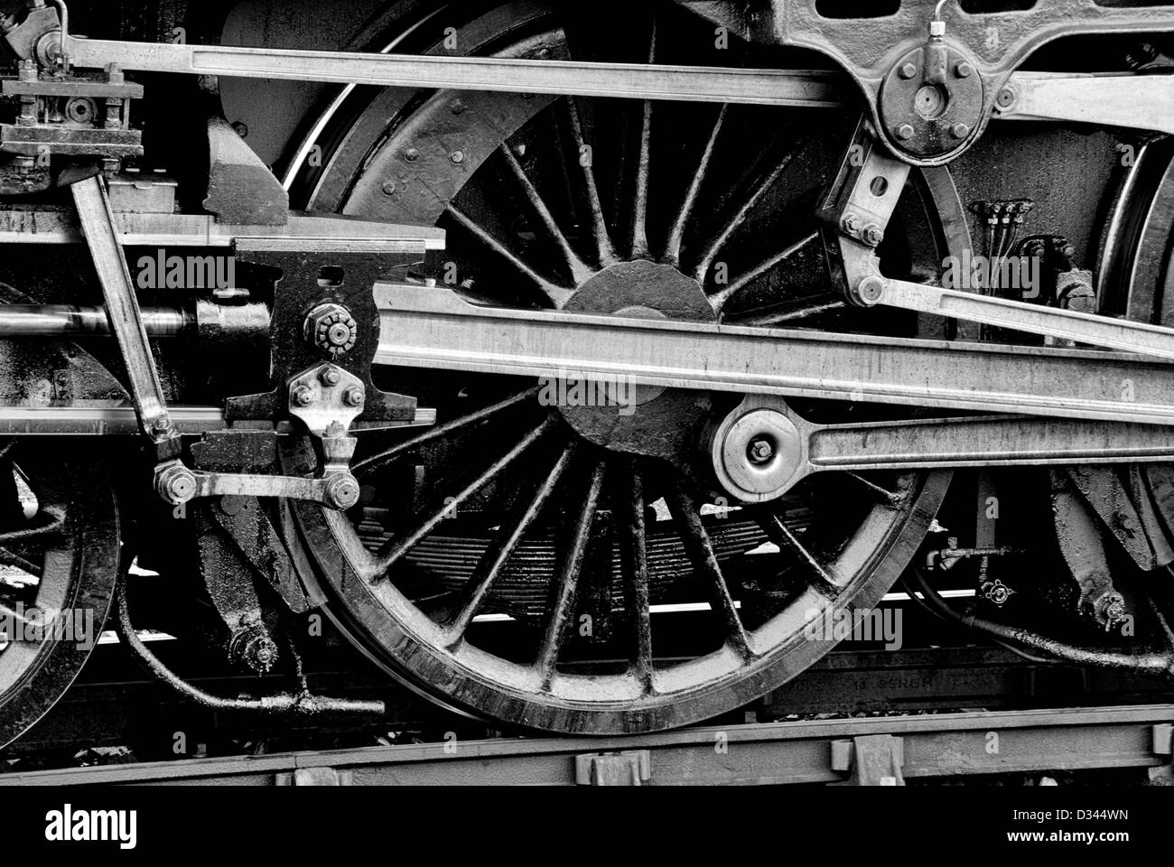 Steam engine running gear Black and White Stock Photos & Images Alamy