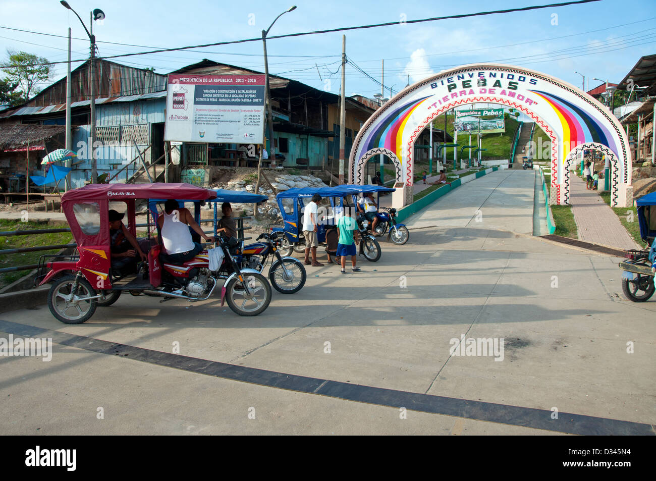 Entrance to Pebas (Pevas), Amazonian Peru Stock Photo Alamy