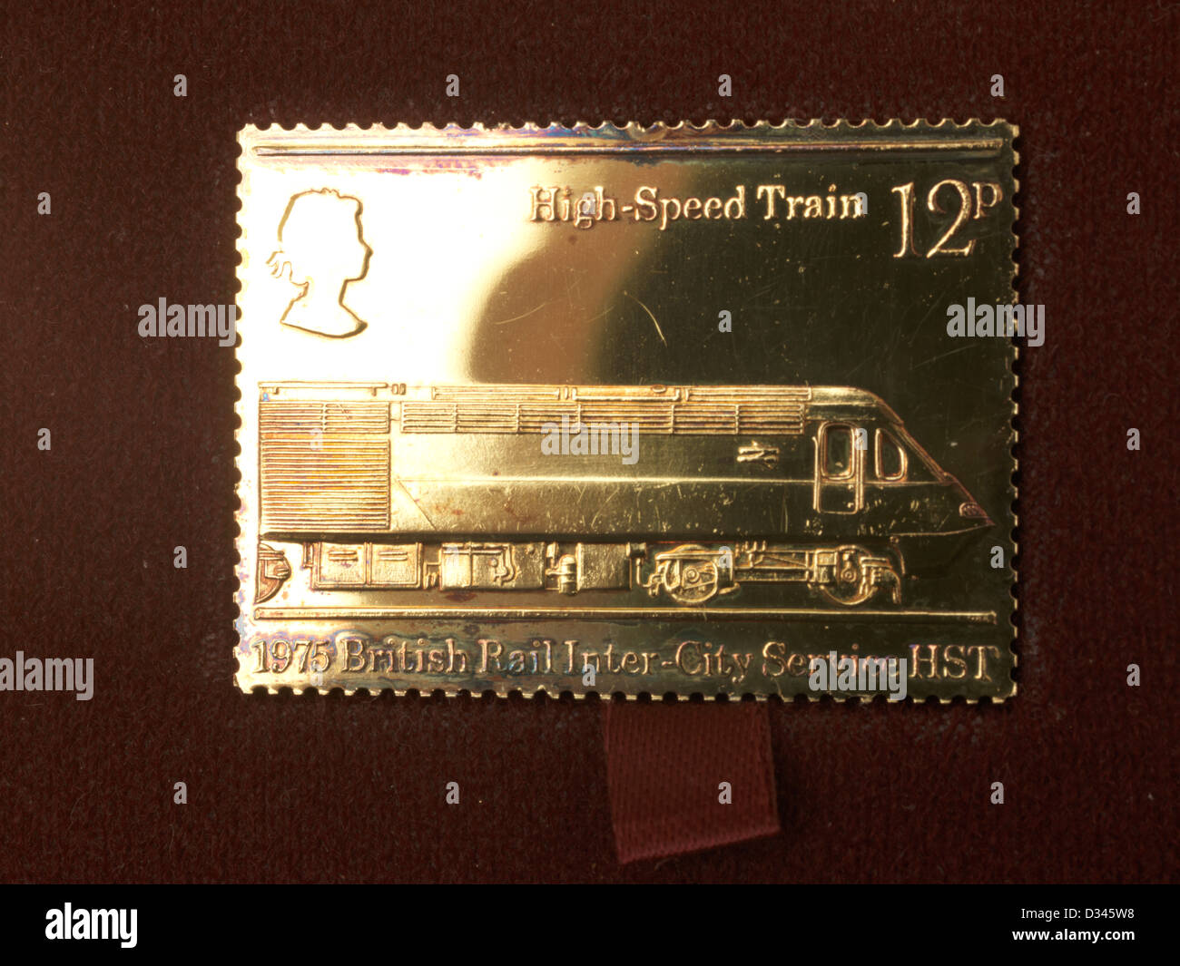 Gold Stamp commemorating HighSpeed Train (HST) 1975 British Rail Inter