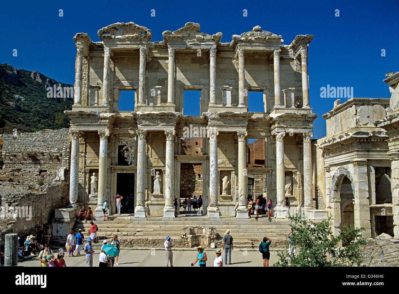 Celsus Library at Ephesus, Turkey Stock Photo