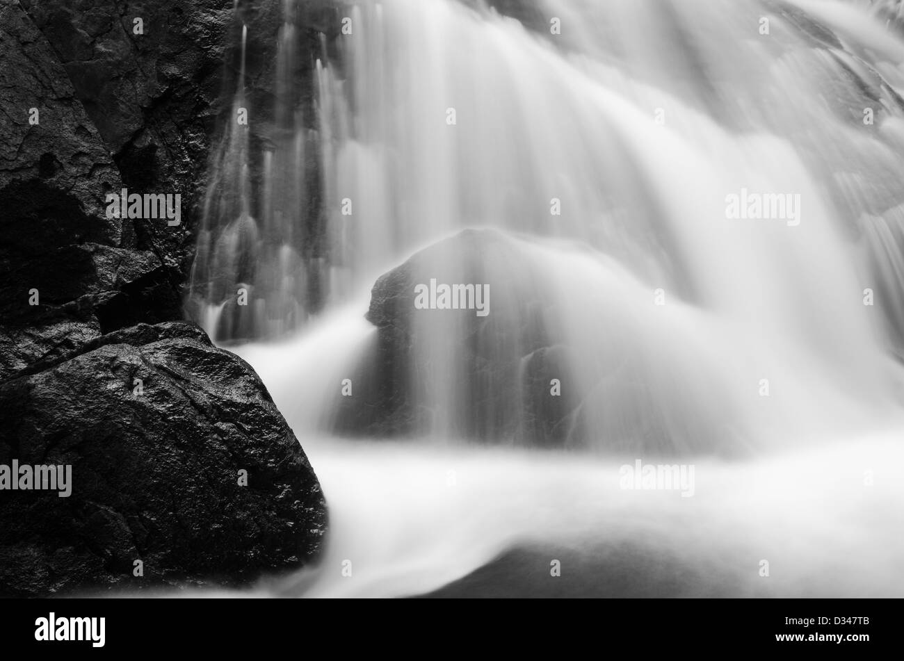 Cascade in Lundy Canyon, Inyo National Forest, Sierra Nevada Mountains, California USA Stock Photo