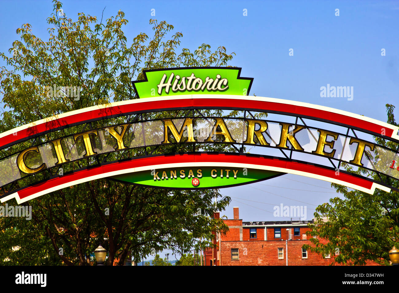 Entrance to kansas city mo city market stock photo alamy