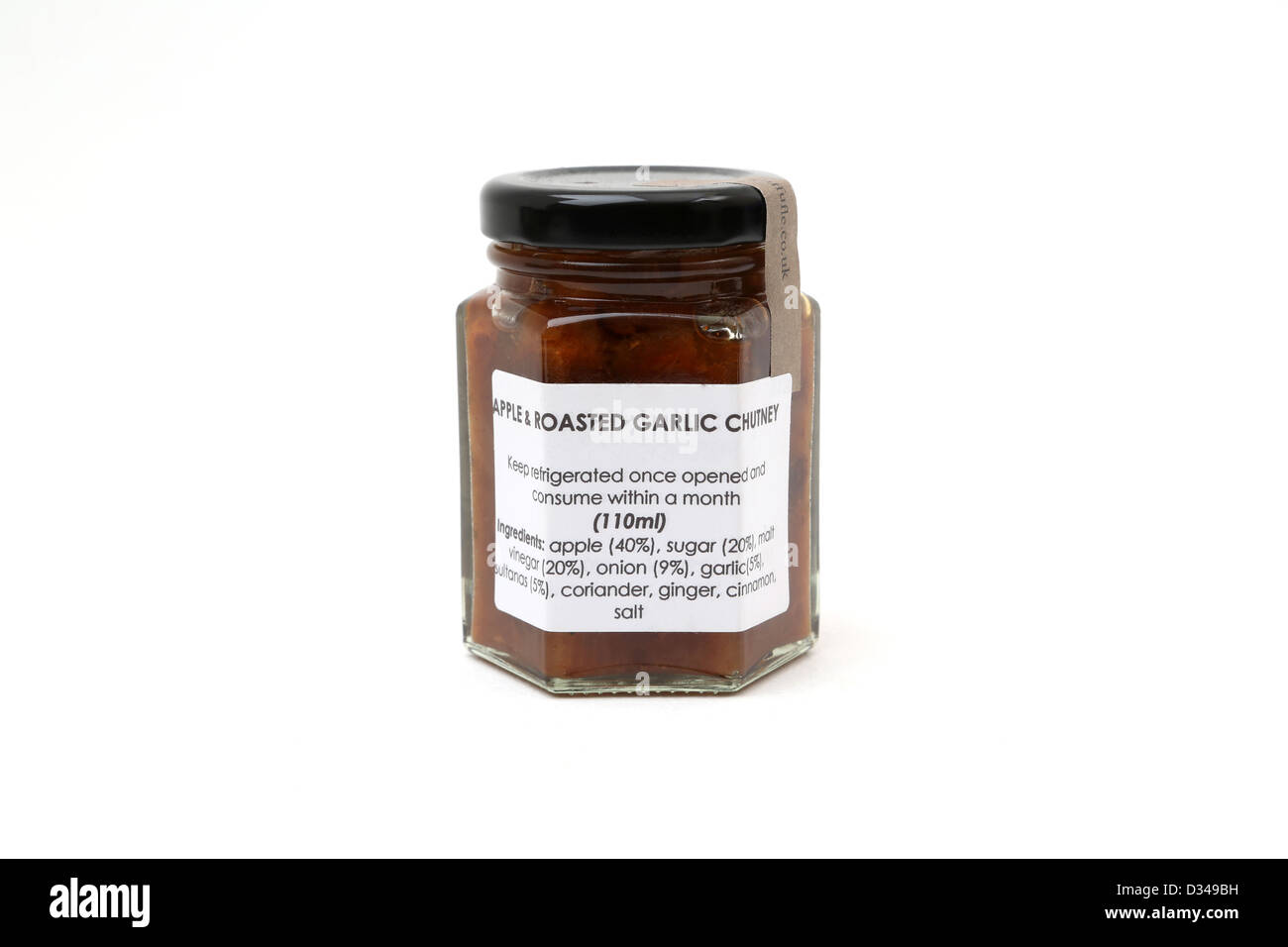 A Jar Of Apple And Roasted Garlic Chutney Stock Photo