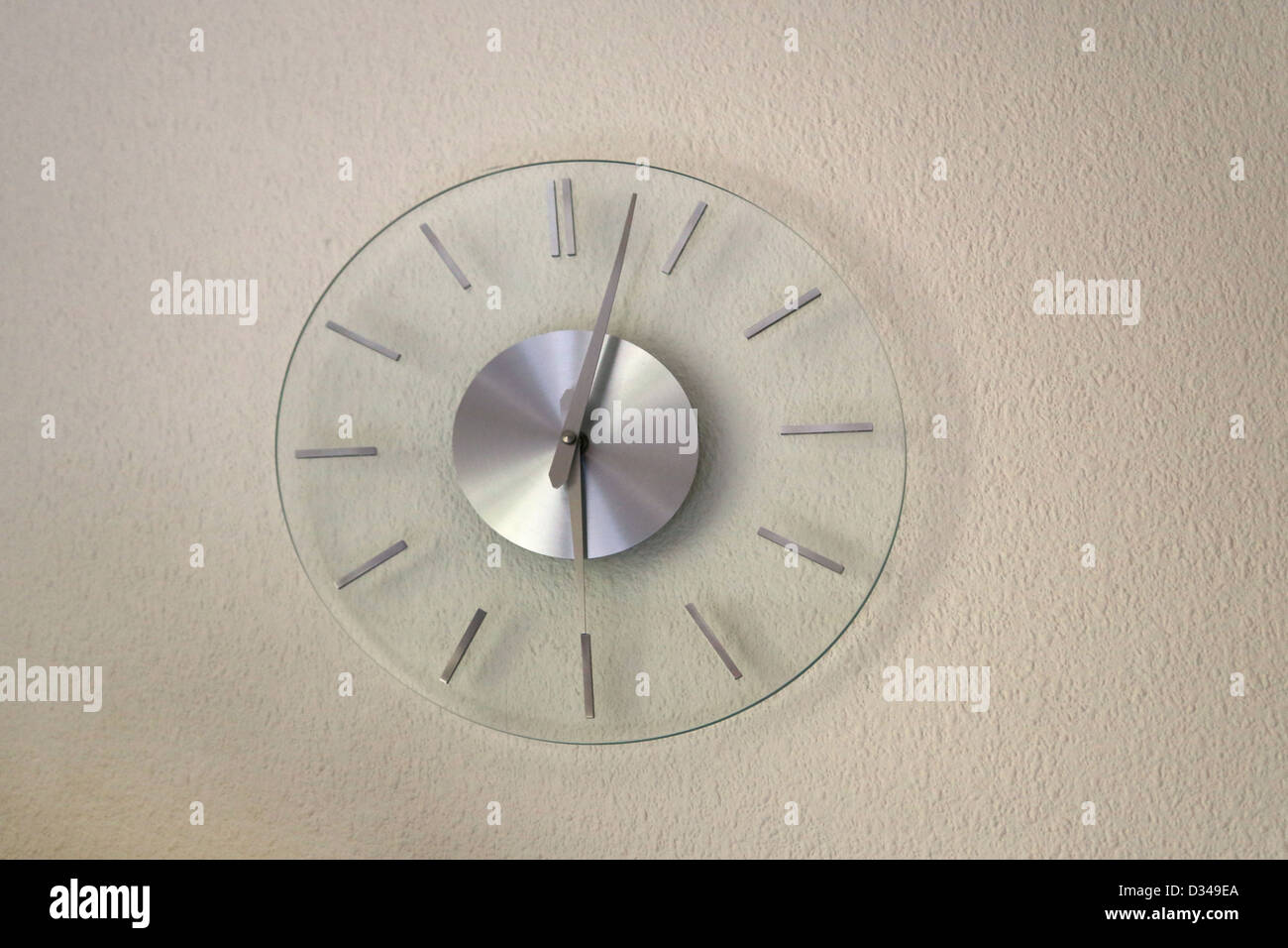 Analogue Clock Hanging On The Wall Stock Photo Alamy