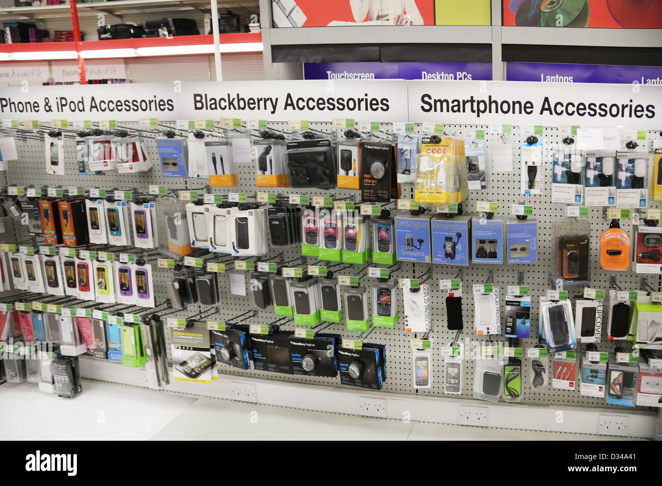 iPhone, iPod, Blackberry And Smartphone Accessories On Sale In Shop Stock  Photo - Alamy