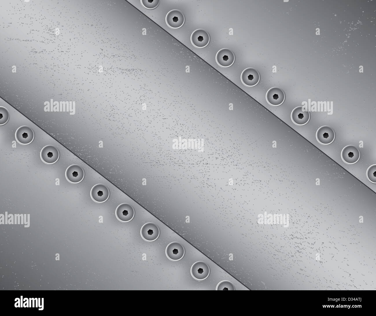 Metal Riveted Background Stock Photo