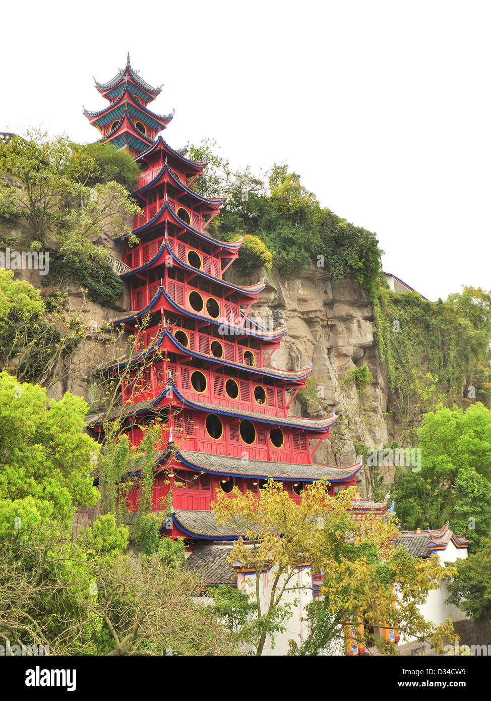 Shibaozhai Pagoda - Shibao, Chongqing, China Stock Photo