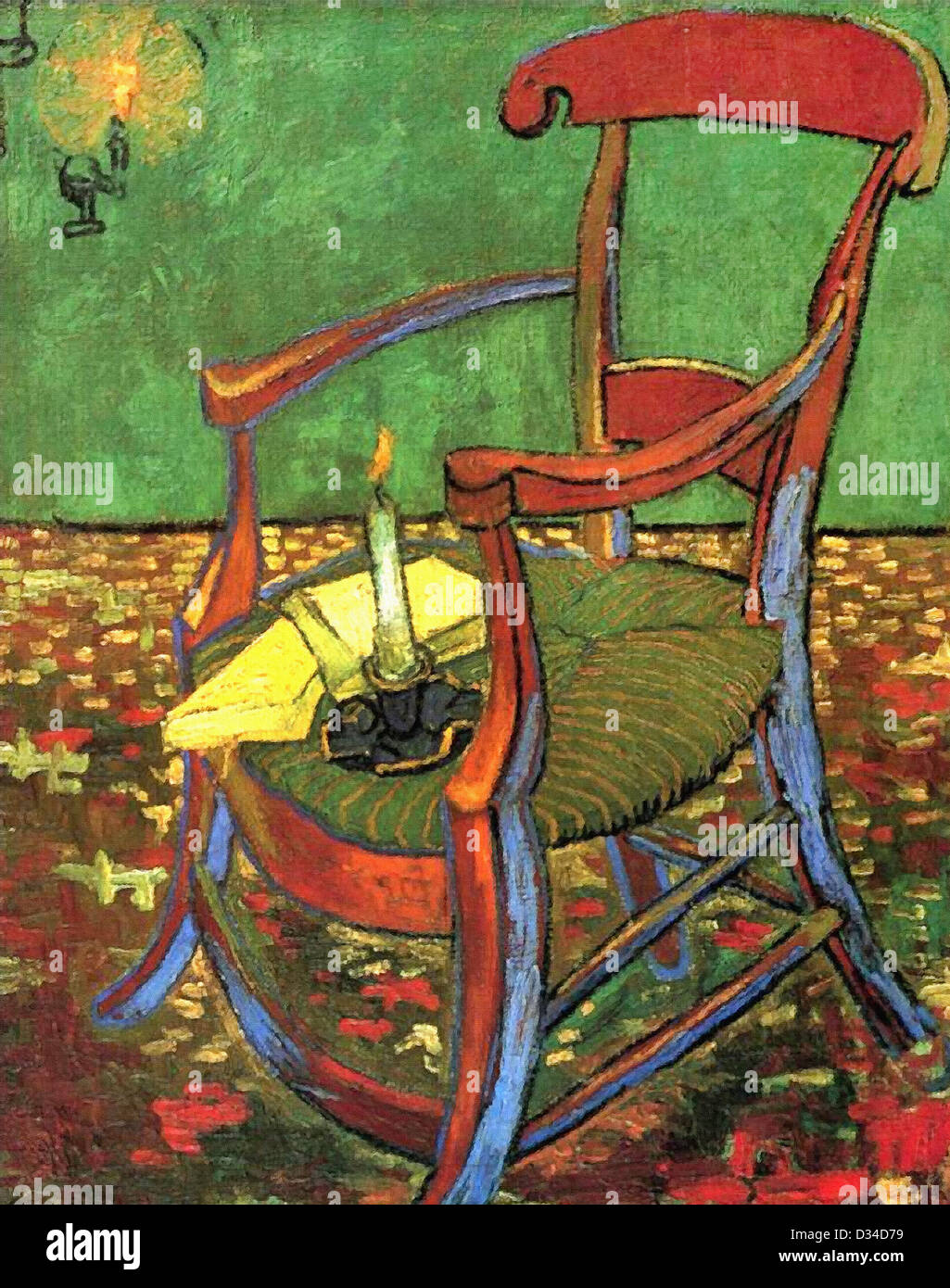 Vincent van Gogh: Paul Gauguin’s Armchair. 1888. Oil on canvas. Van Gogh Museum, Amsterdam, Netherlands. Post-Impressionism. Stock Photo