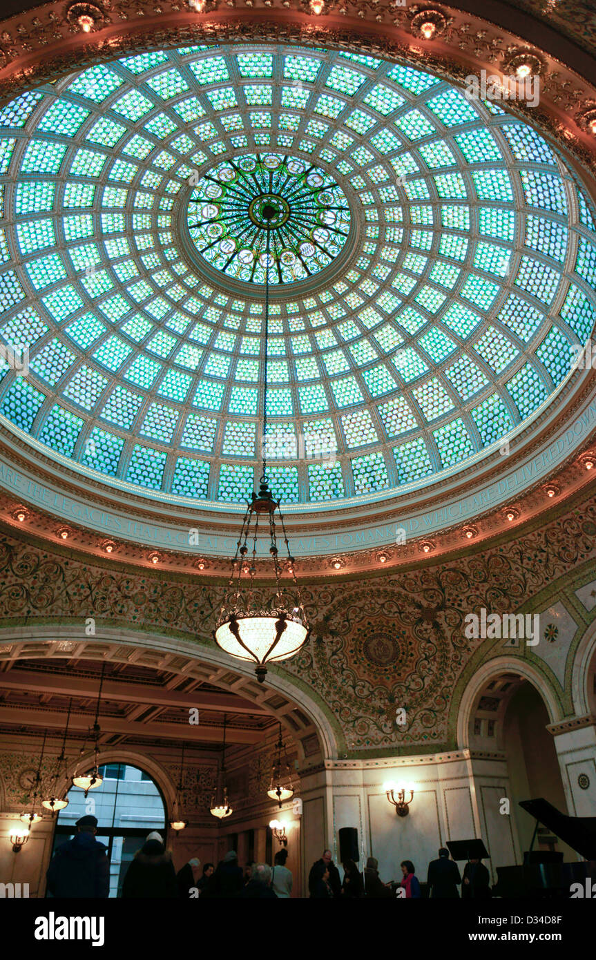 Tiffany Dome In The Preston Bradley Hall Chicago Cultural Center 