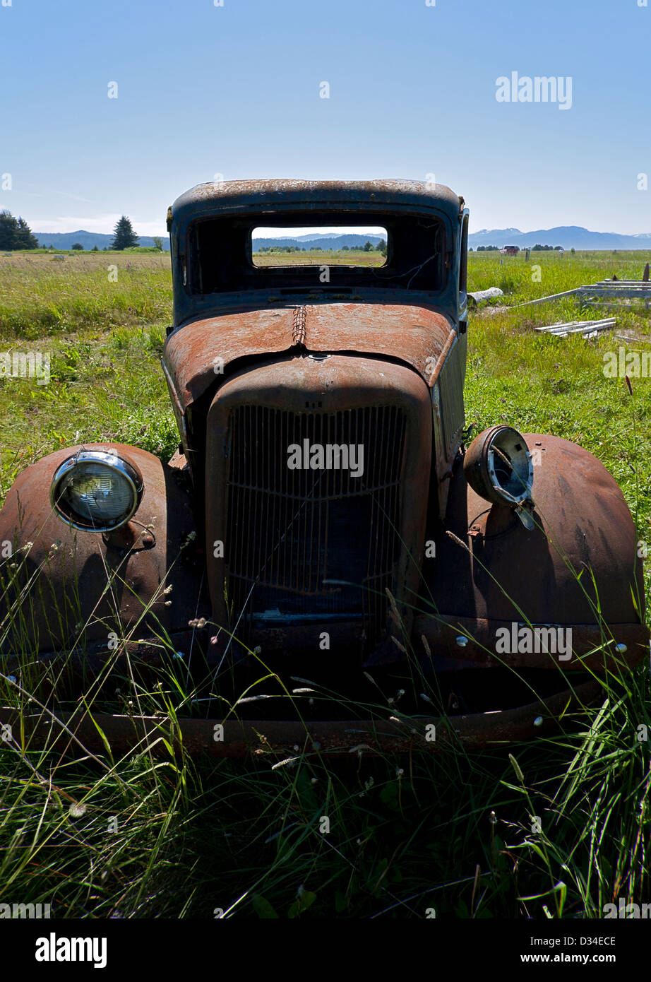 Abandoned Ford truck. Alaska. USA Stock Photo