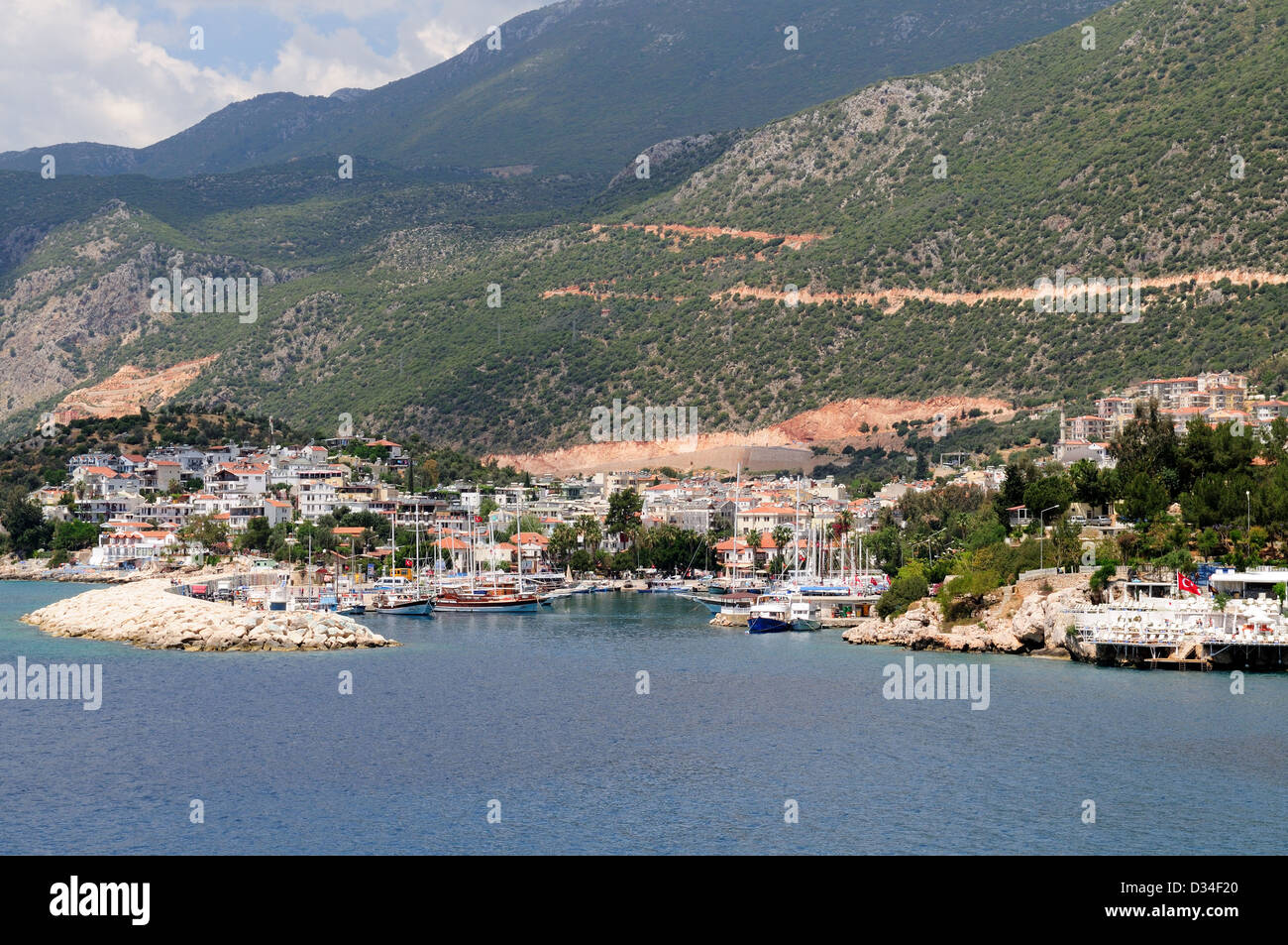 kas Town on the Mediterranean Coast Antalya Southern Turkey Stock Photo