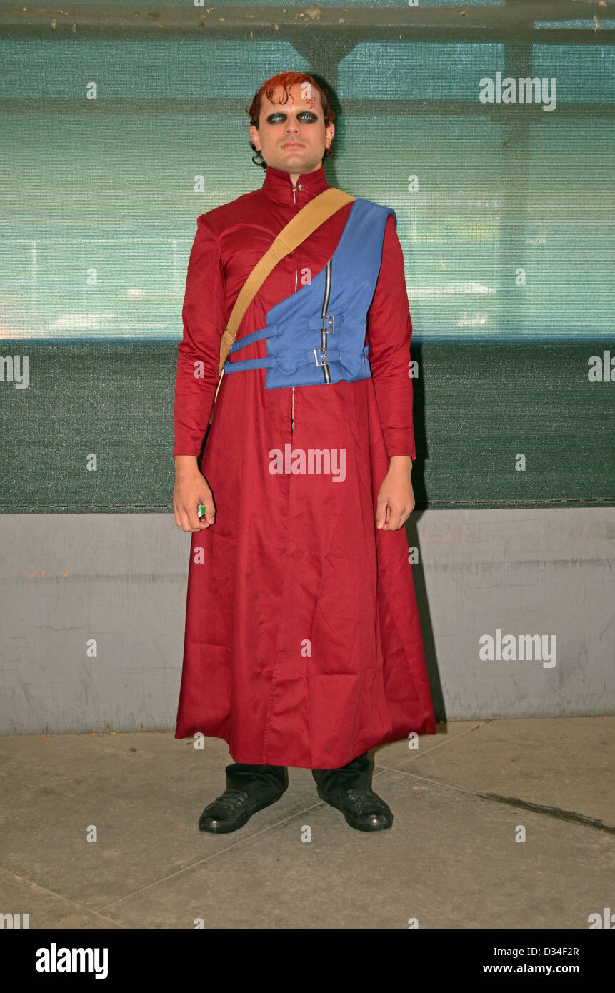 ComiCon 2012 NYC Attendee dressed like the character Gaara in the Naruta anime series Stock Photo