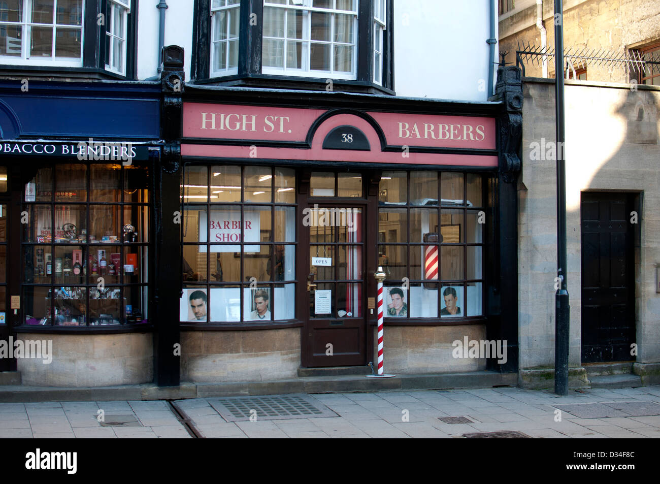 High Street Barbers, Oxford, UK Stock Photo