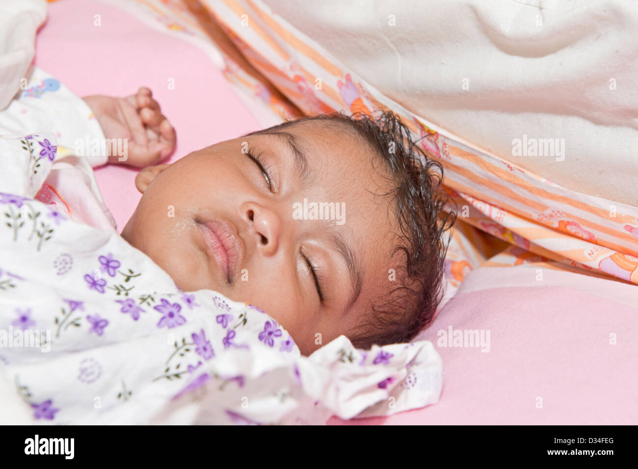 Indian girl sleeping hi-res stock photography and images - Alamy