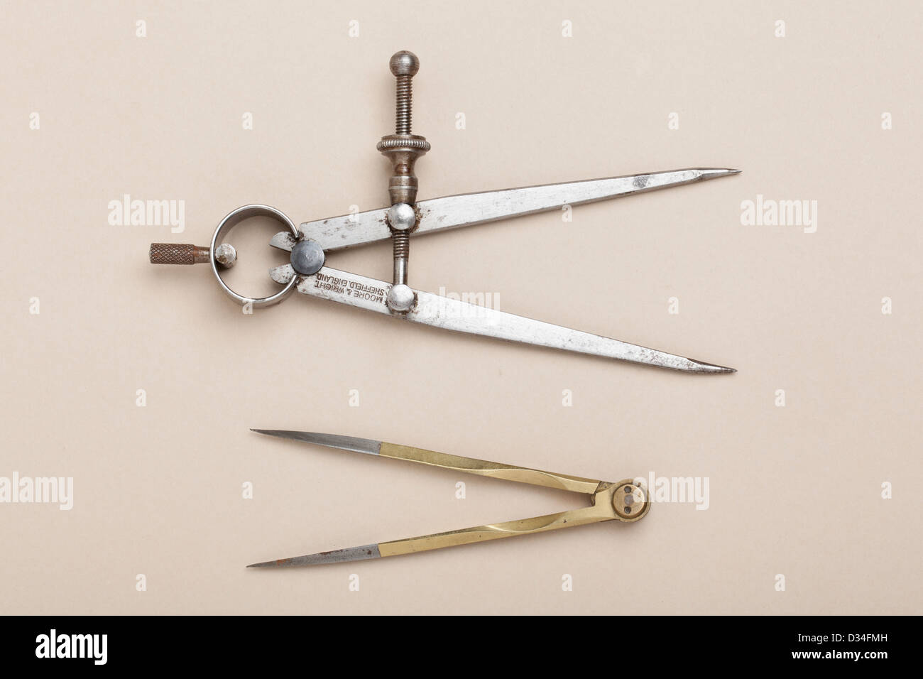 antique drafting tools set Stock Photo - Alamy