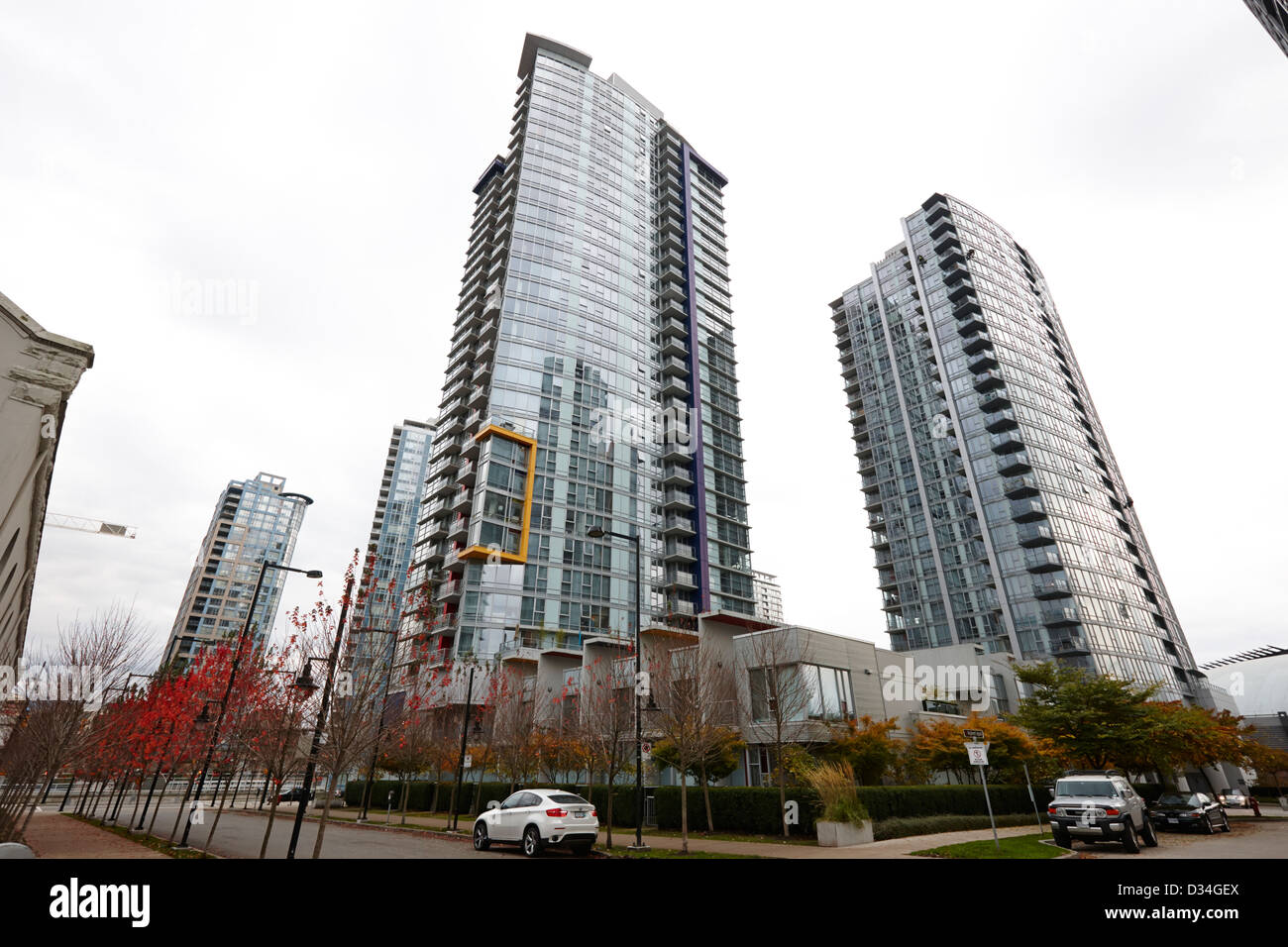 spectrum condo towers in downtown Vancouver BC Canada Stock Photo Alamy