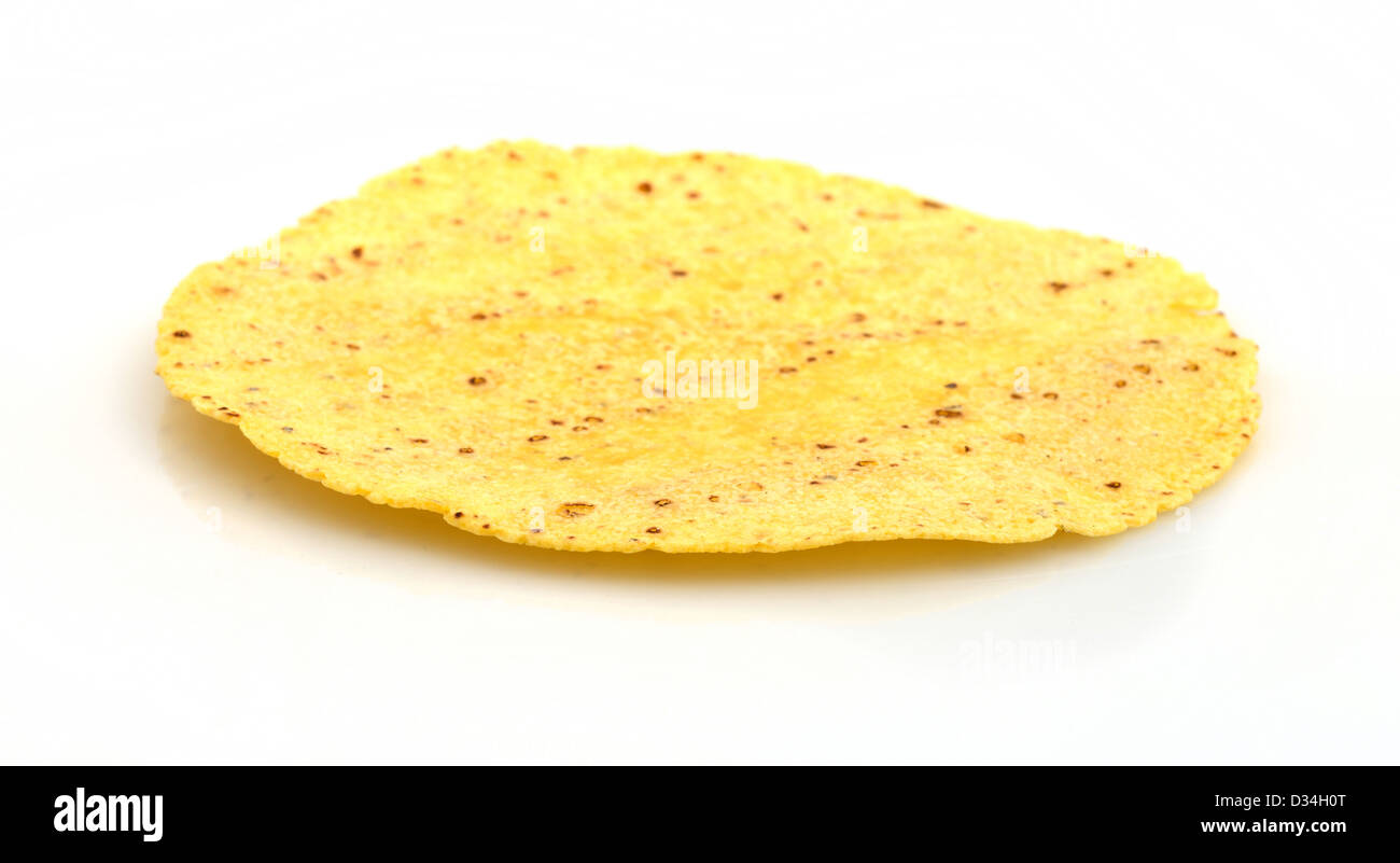 Plain corn tortilla Stock Photo