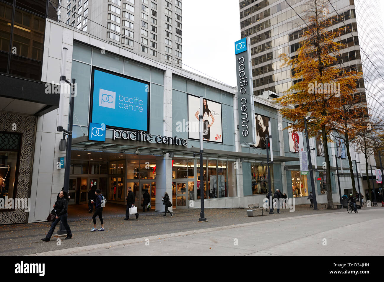 Pacific Centre shopping mall granville street downtown Vancouver BC Canada  Stock Photo - Alamy