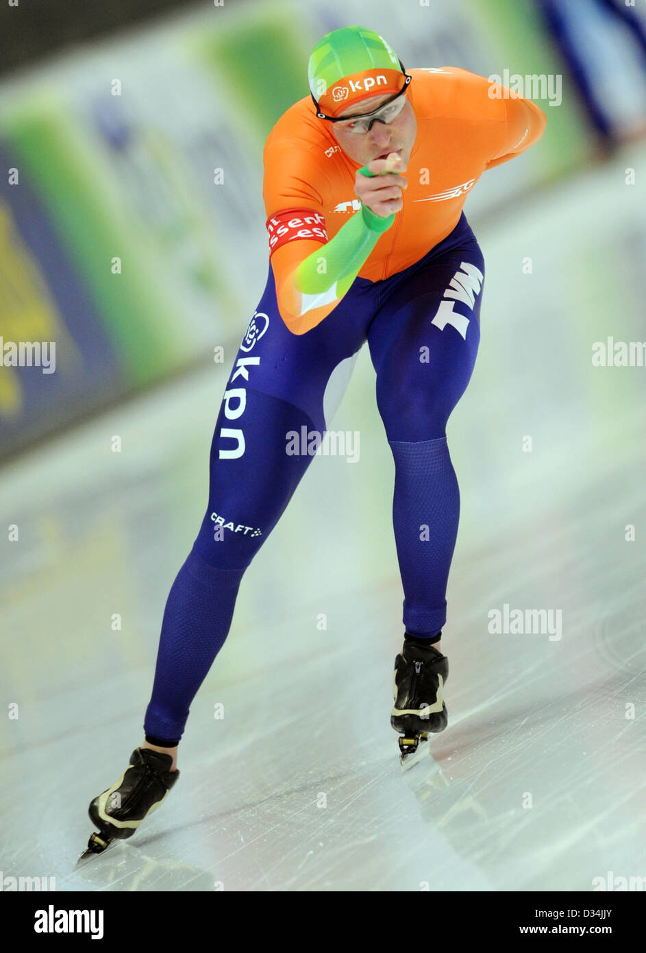 Inzell, Germany. 9th February 2013. Dutch speed skater Sven Kramer competes in the men's 5000m race of the Speed Skating World Cup at Max-Aicher-Arena in Inzell, Germany, 09 February 2013. Kramer won the race. Photo: TOBIAS HASE/dpa/Alamy Live News Stock Photo
