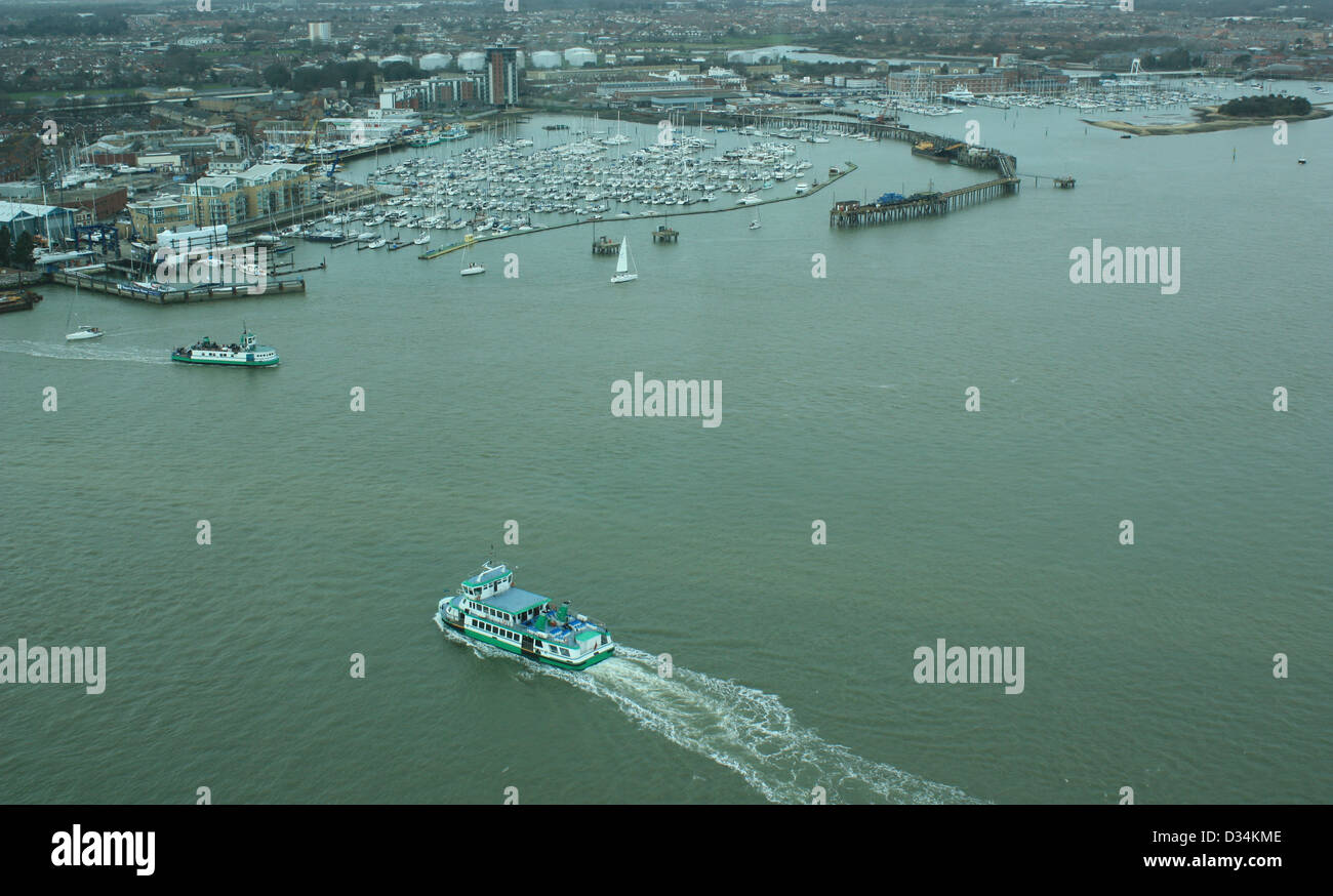 Aerial view of portsmouth harbour Stock Photo