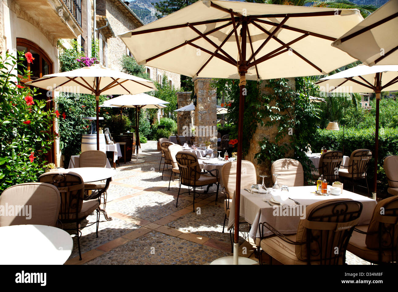 The Belmond La Residencia Hotel on the Balearic Island of Mallorca. One of the leading hotels in the world, often frequented by celebrities. Stock Photo