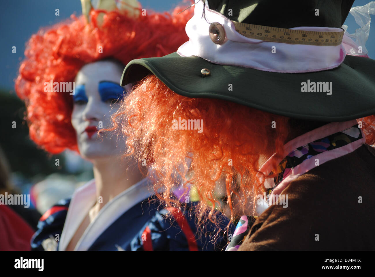 fancy dress mad hatter festival carnival Stock Photo